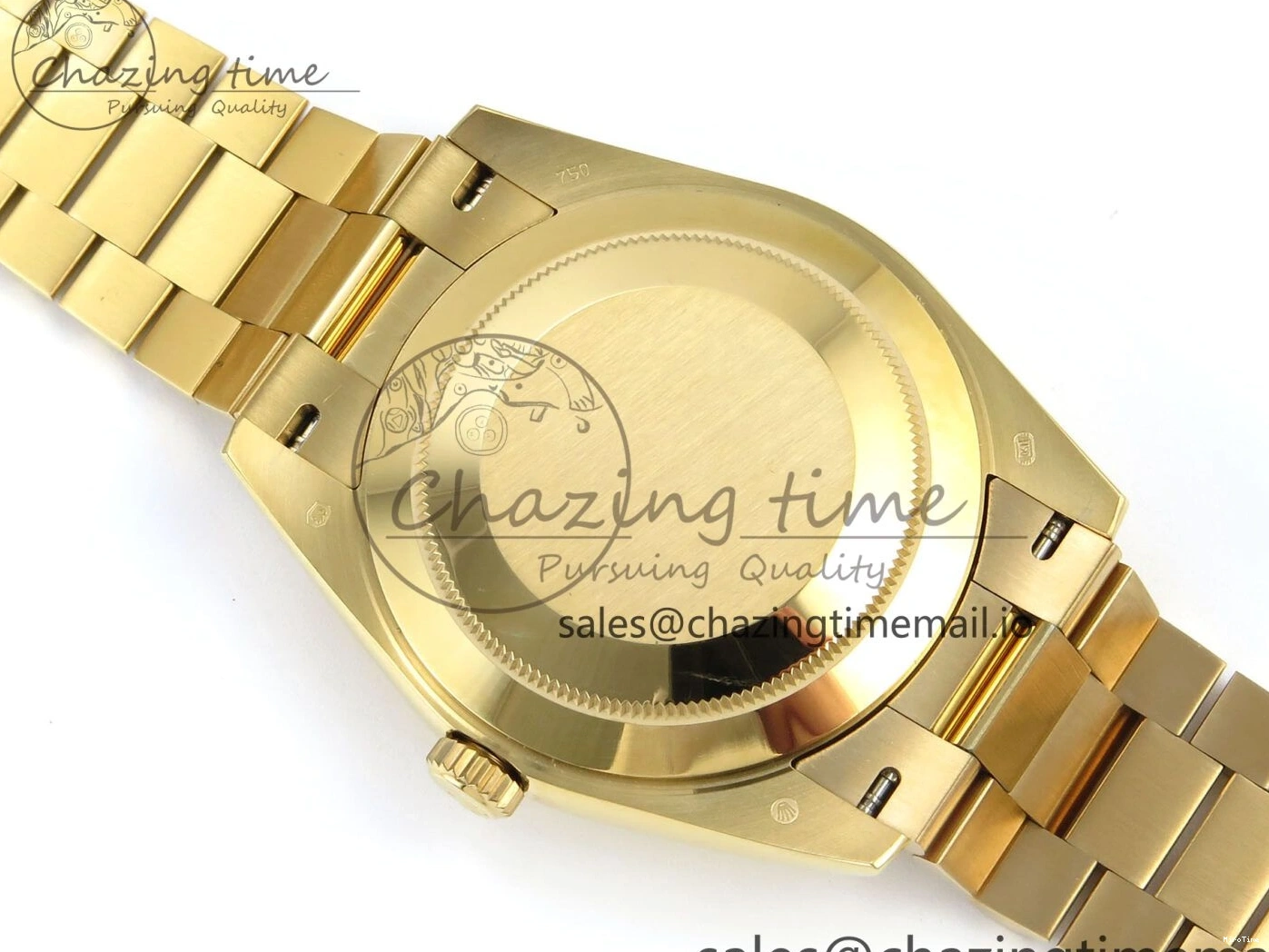 MiroTime 0129 Contemporary Day Date 128238 36mm YG KF 1:1 Best Edition YG Crystal Dial On President Bracelet A2836 (Gain Weight) 646